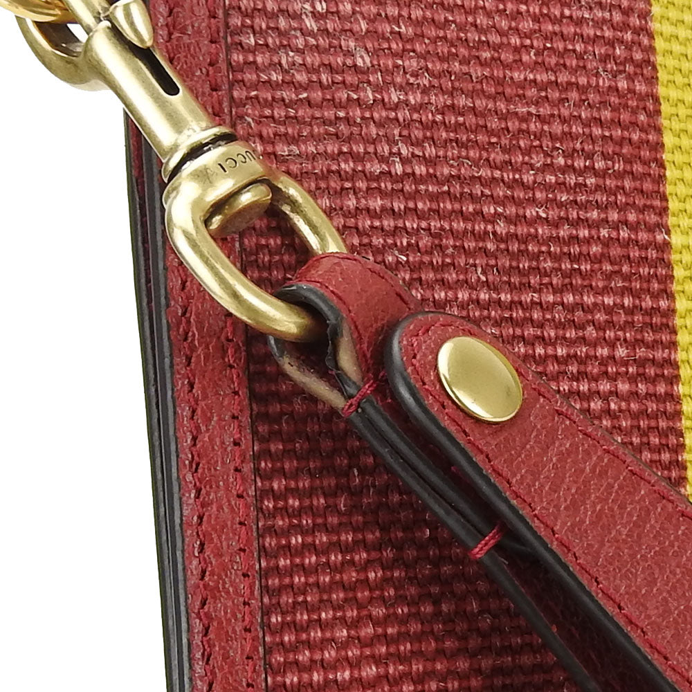 GUCCI Clutch bag 625602 Canvas, Leather multicolor Baiadera unisex(Unisex) Used