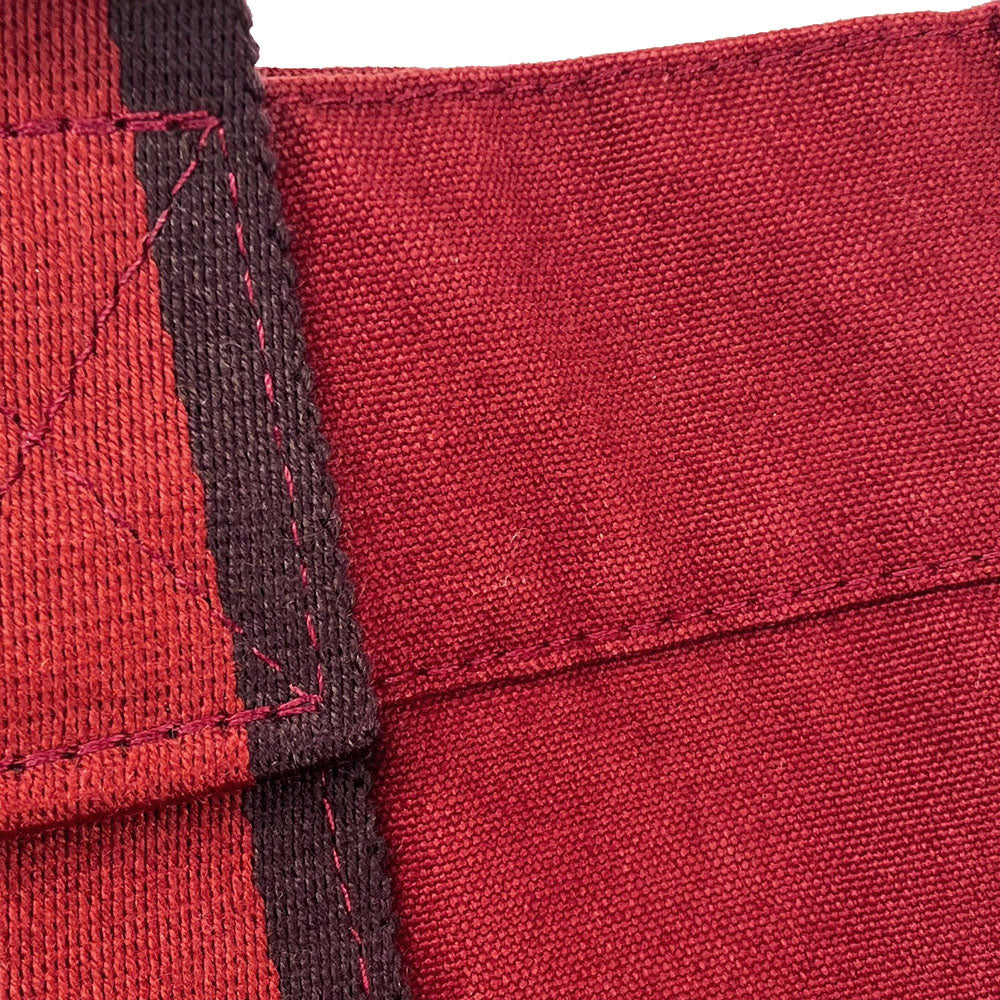 HERMES Handbag canvas Red Fool ToePM unisex(Unisex) Used