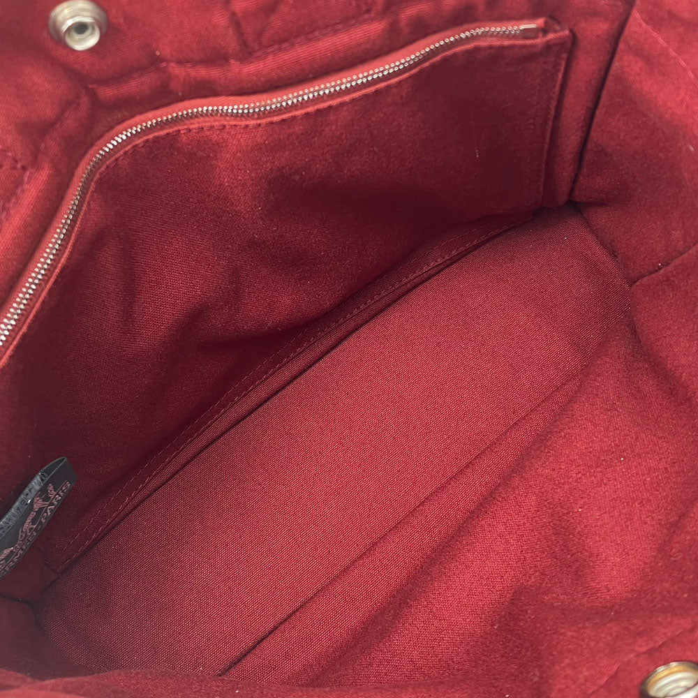 HERMES Handbag canvas Red Fool ToePM unisex(Unisex) Used