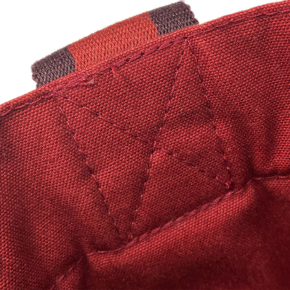 HERMES Handbag canvas Red Fool ToePM unisex(Unisex) Used