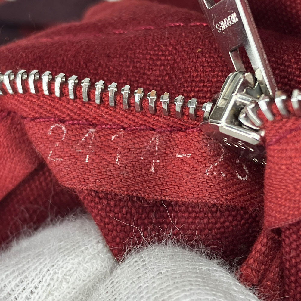HERMES Handbag canvas Red Fool ToePM unisex(Unisex) Used