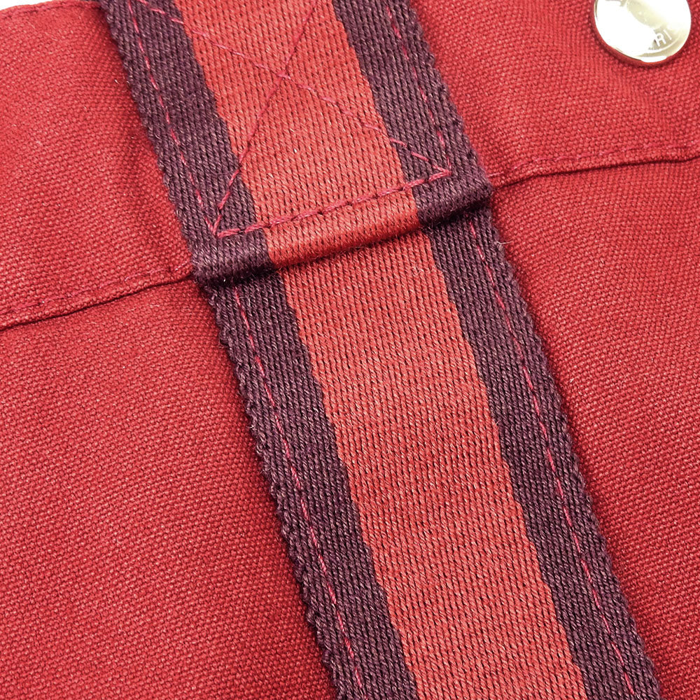 HERMES Handbag canvas Red Fool ToePM unisex(Unisex) Used
