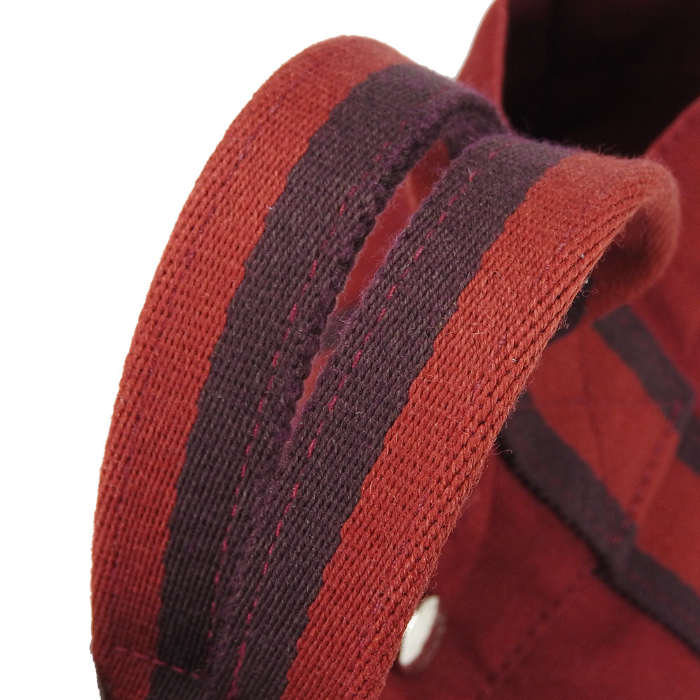 HERMES Handbag canvas Red Fool ToePM unisex(Unisex) Used