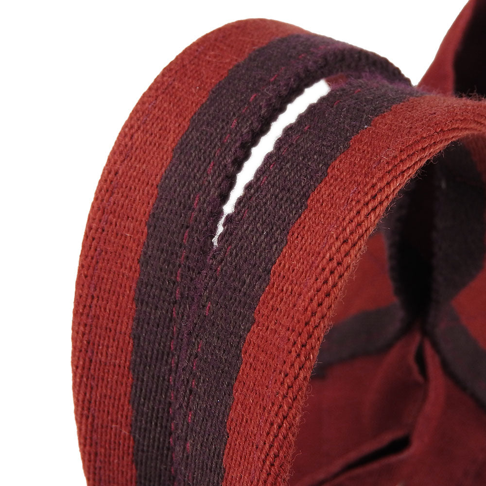 HERMES Handbag canvas Red Fool ToePM unisex(Unisex) Used