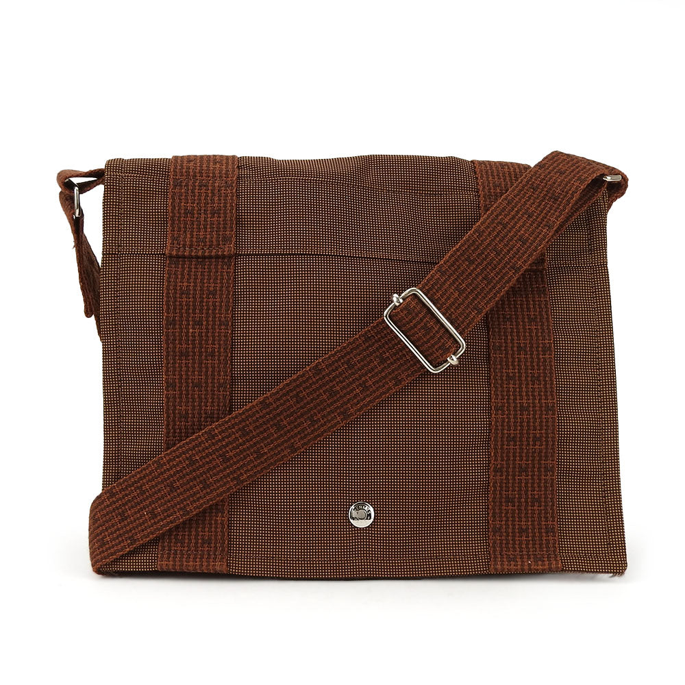 HERMES Shoulder Bag canvas Brown Her Line Bassus PM unisex(Unisex) Used