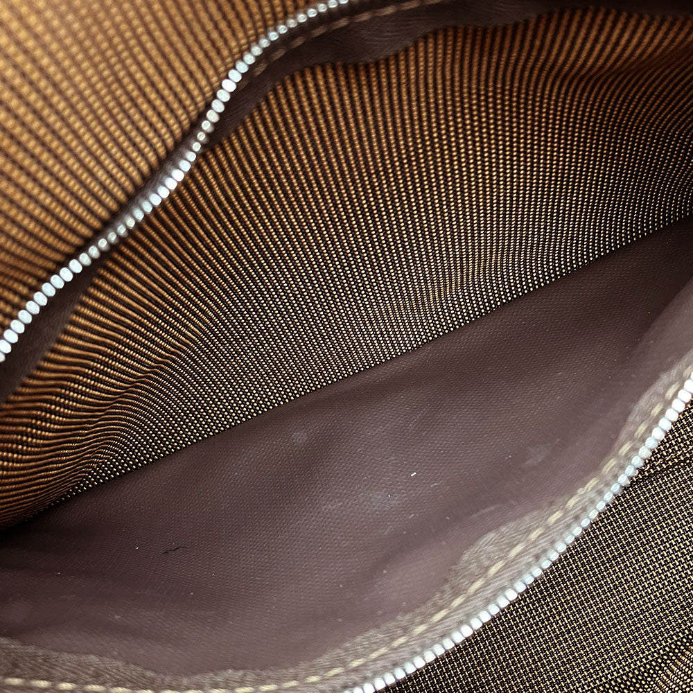 HERMES Shoulder Bag canvas Brown Her Line Bassus PM unisex(Unisex) Used
