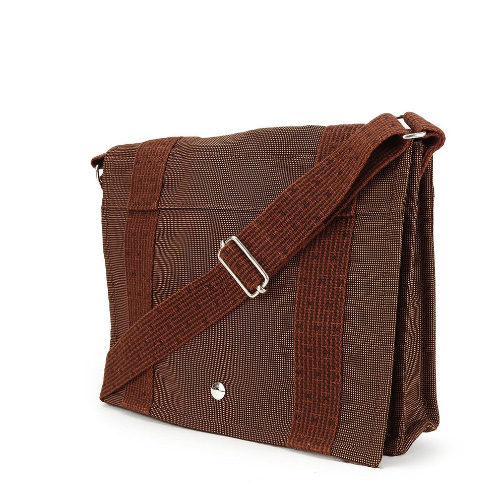 HERMES Shoulder Bag canvas Brown Her Line Bassus PM unisex(Unisex) Used
