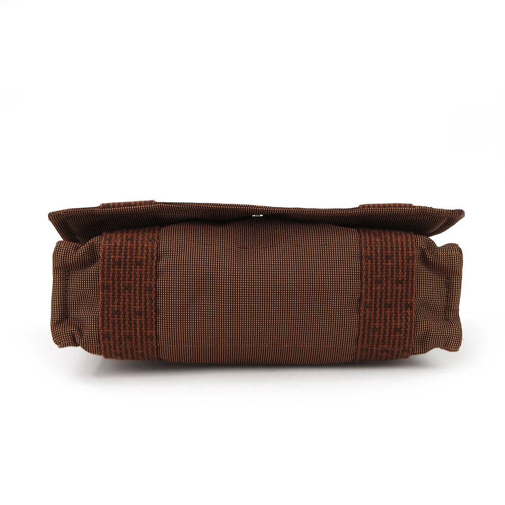 HERMES Shoulder Bag canvas Brown Her Line Bassus PM unisex(Unisex) Used