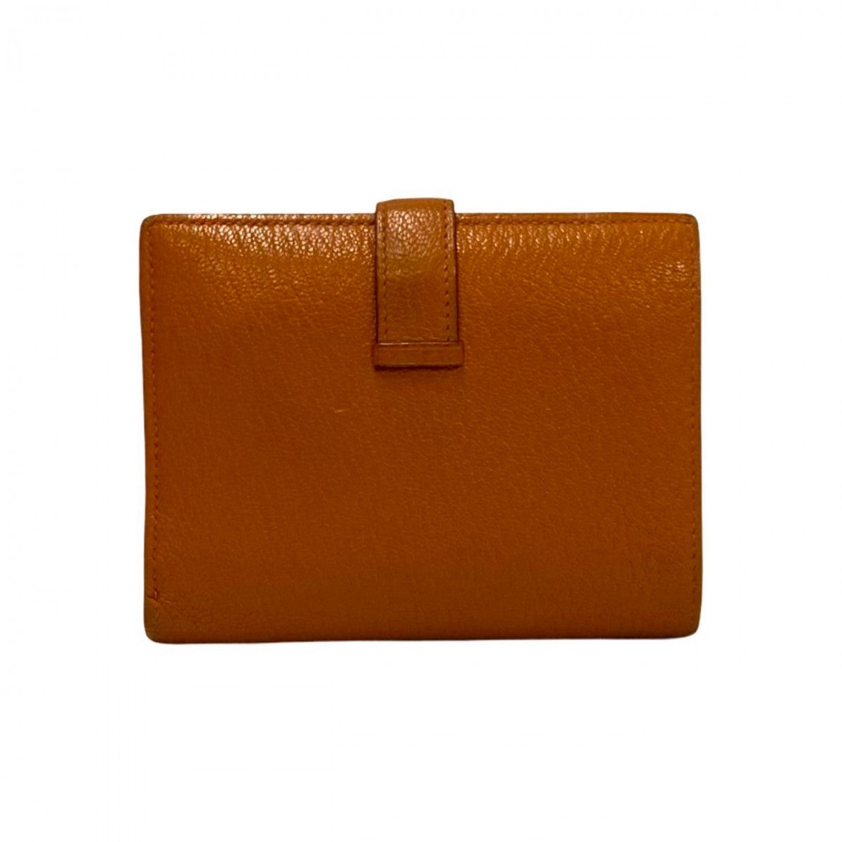HERMES Bifold Wallet Shave Orange Bean compact