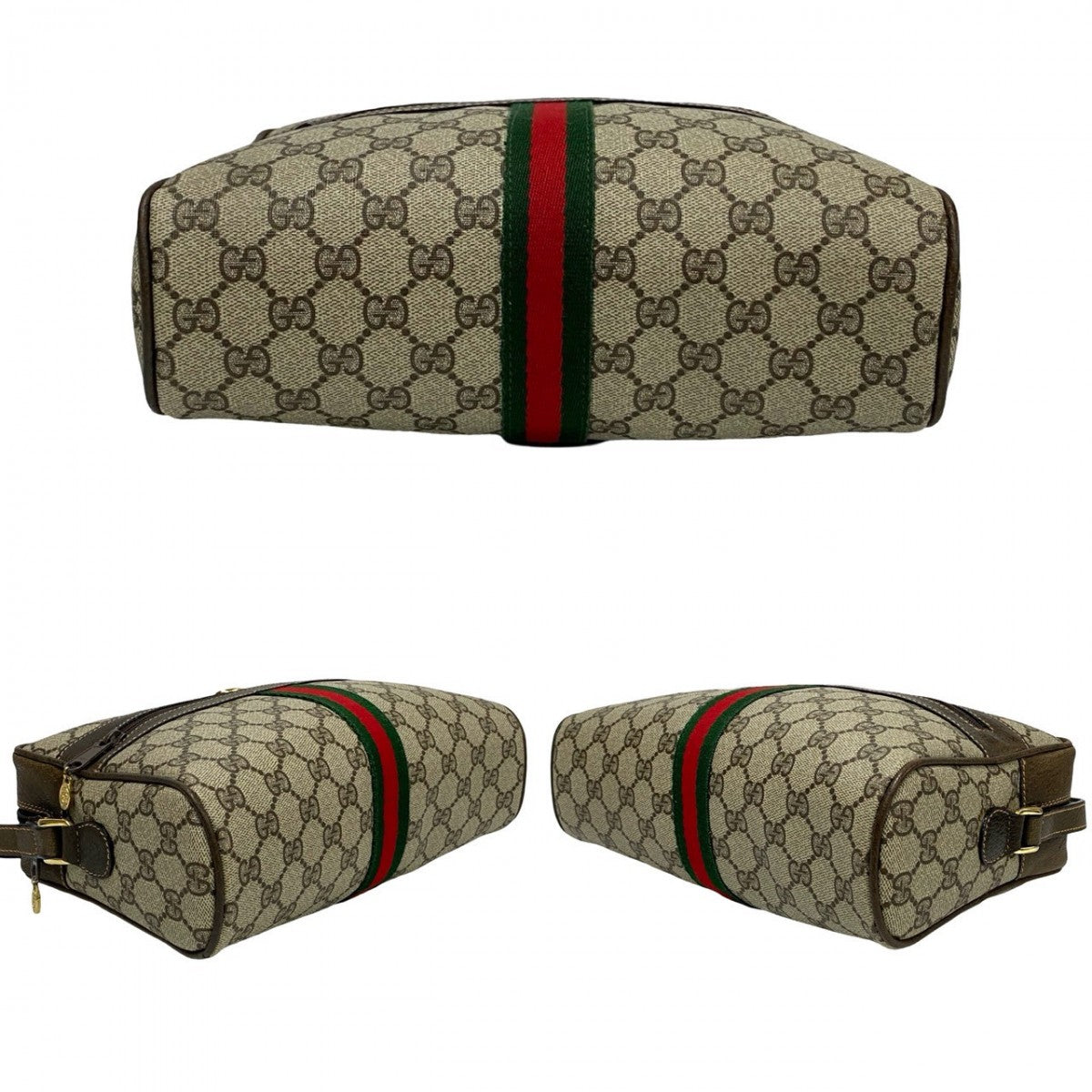 GUCCI Shoulder Bag leather Brown Sherry line