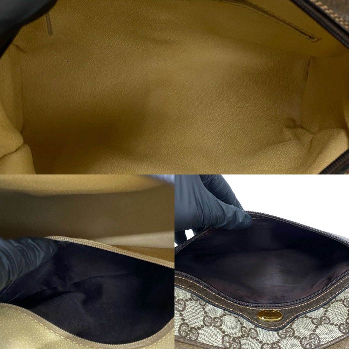 GUCCI Shoulder Bag leather Brown Sherry line