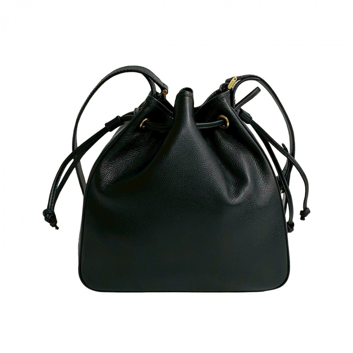 GUCCI Shoulder Bag leather black Sherry line