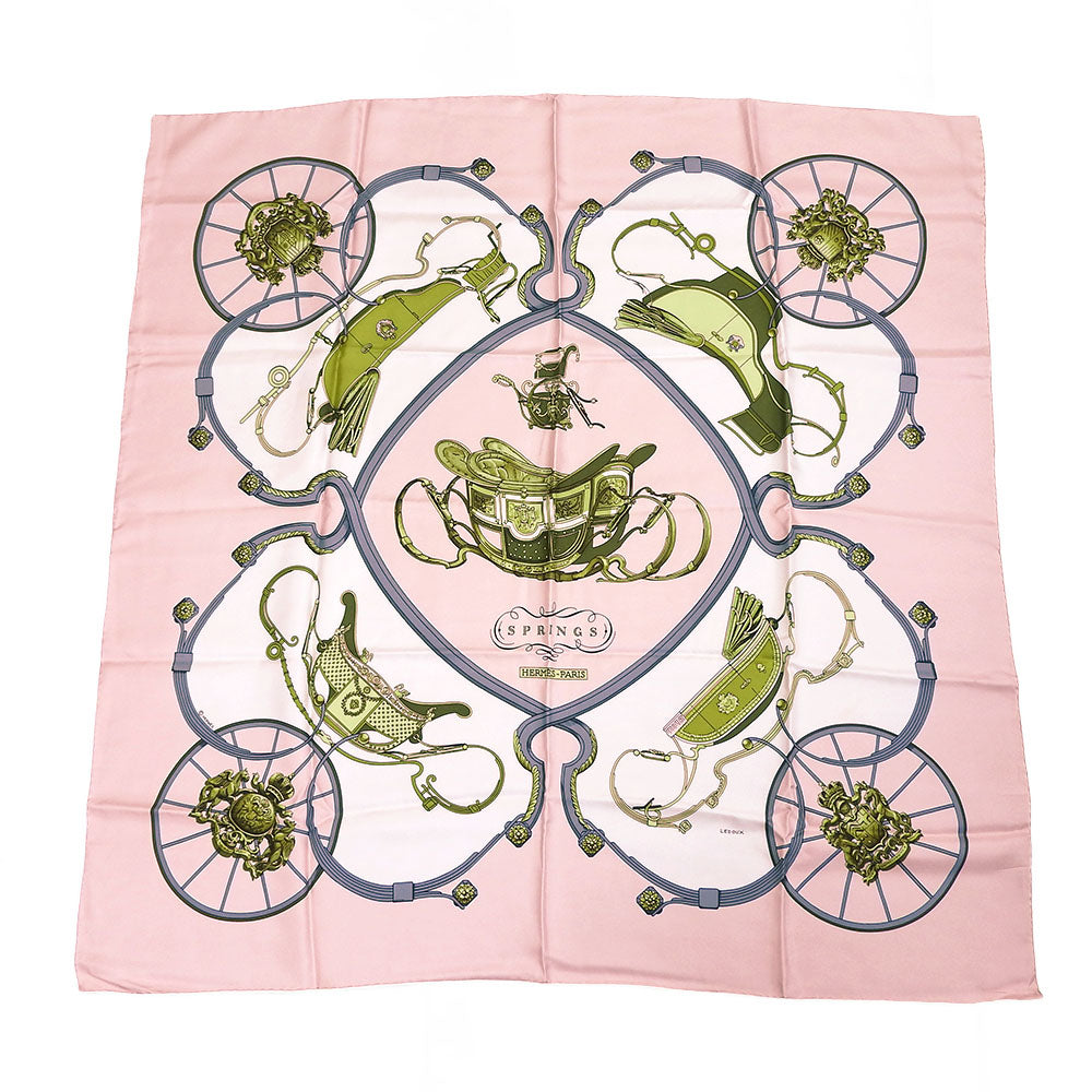 HERMES scarf silk pink Carre90 Women Used