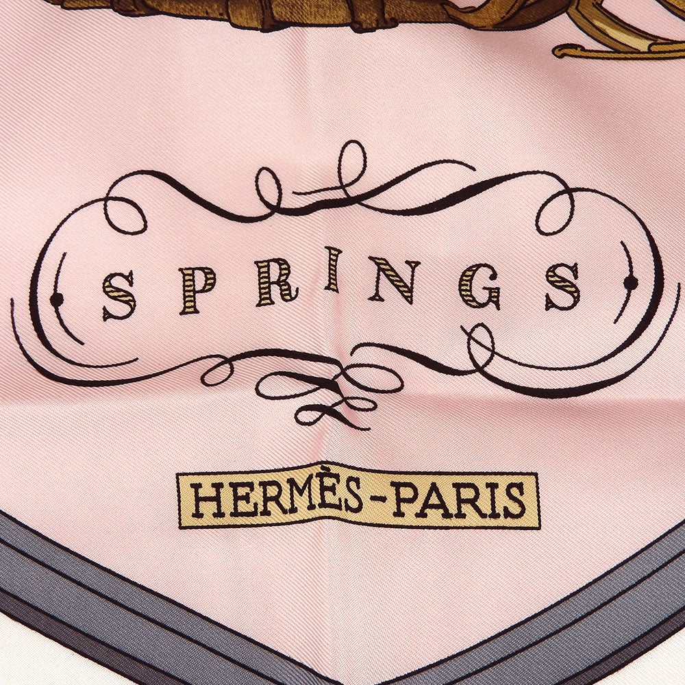 HERMES scarf silk pink Carre90 Women Used