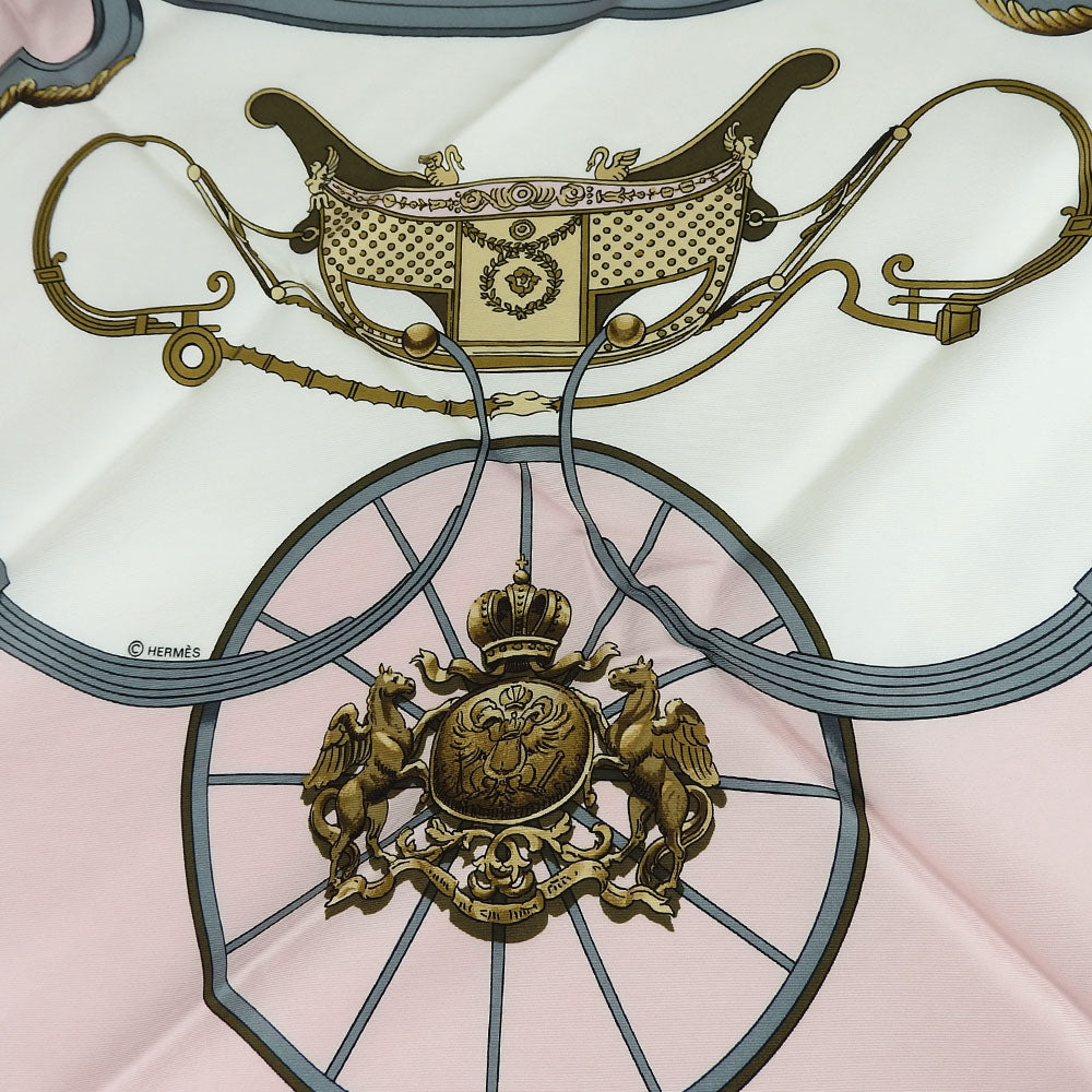 HERMES scarf silk pink Carre90 Women Used