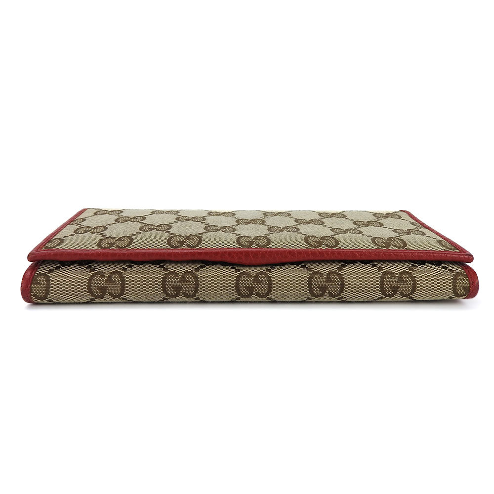 GUCCI Bifold Wallet 346058 GG canvas beige Women Used