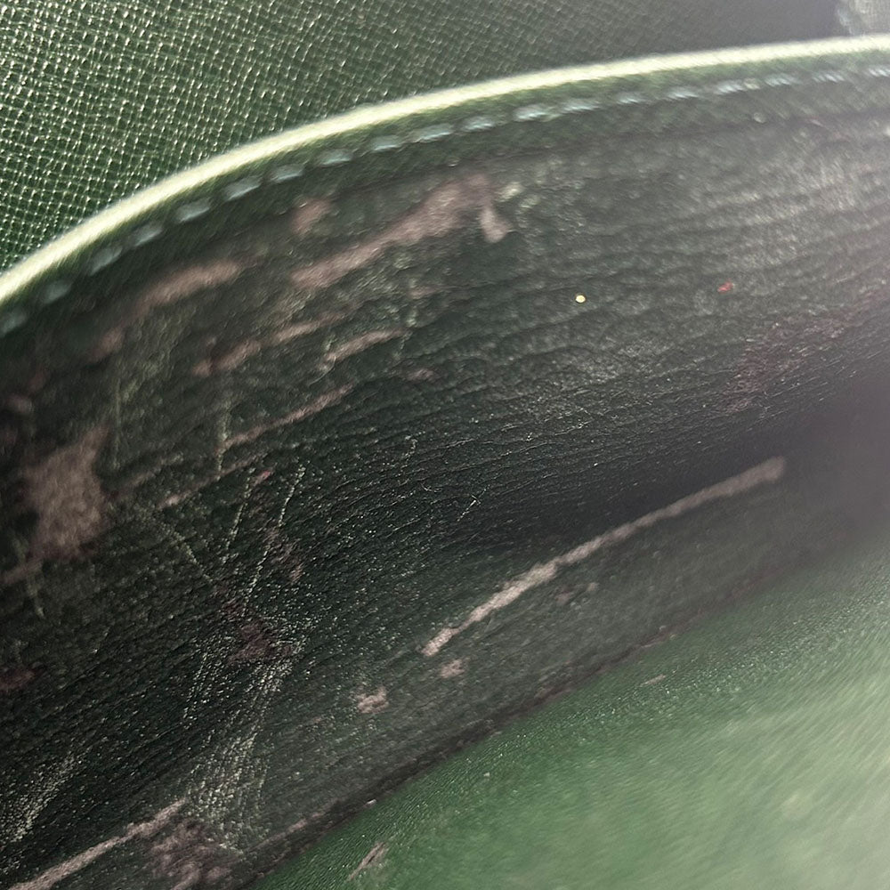 LOUIS VUITTON business bag M30184 Taiga green Baikal mens Used