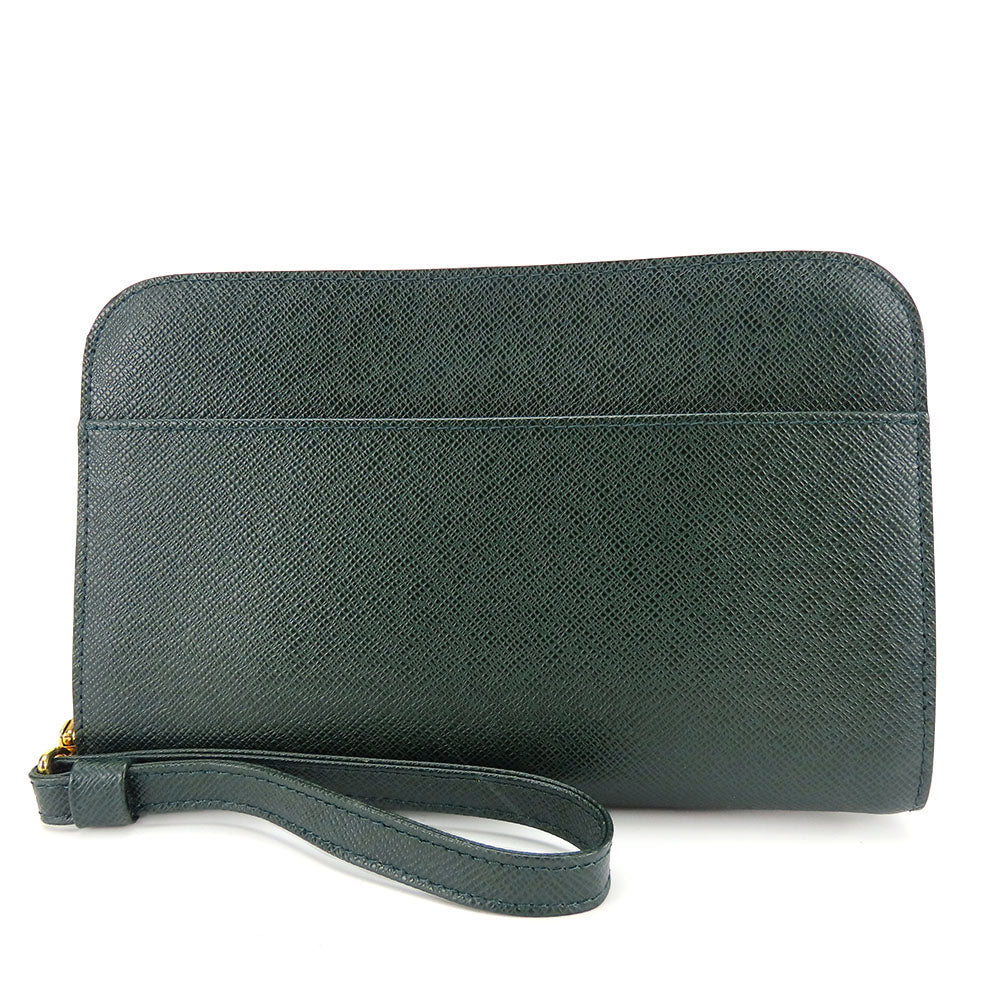 LOUIS VUITTON business bag M30184 Taiga green Baikal mens Used