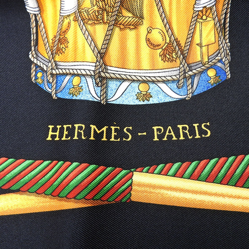 HERMES scarf silk black Carre90 Women Used