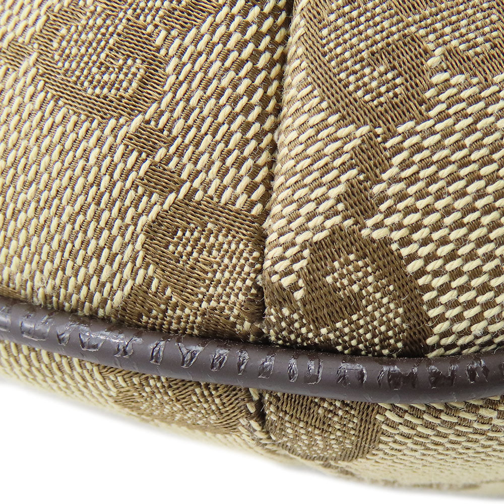 GUCCI Shoulder Bag 181092 GG canvas, leather beige Women Used