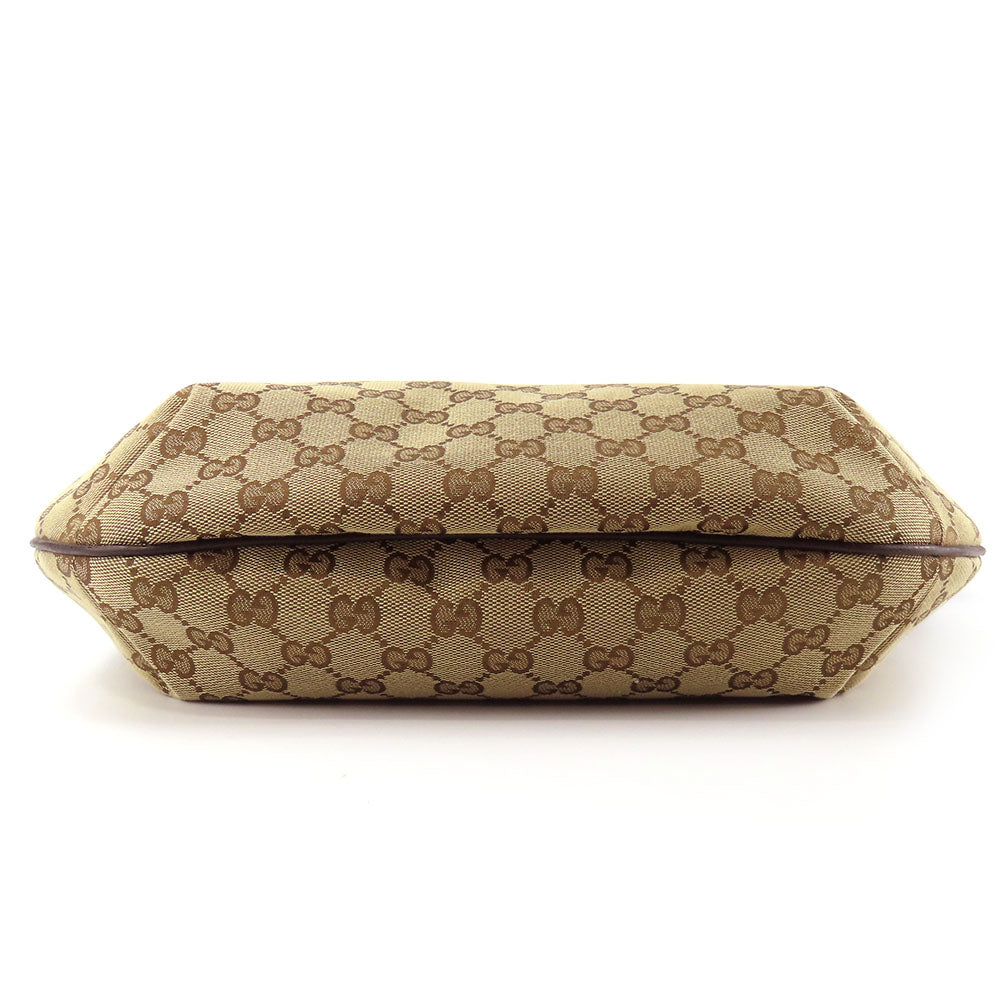 GUCCI Shoulder Bag 181092 GG canvas, leather beige Women Used