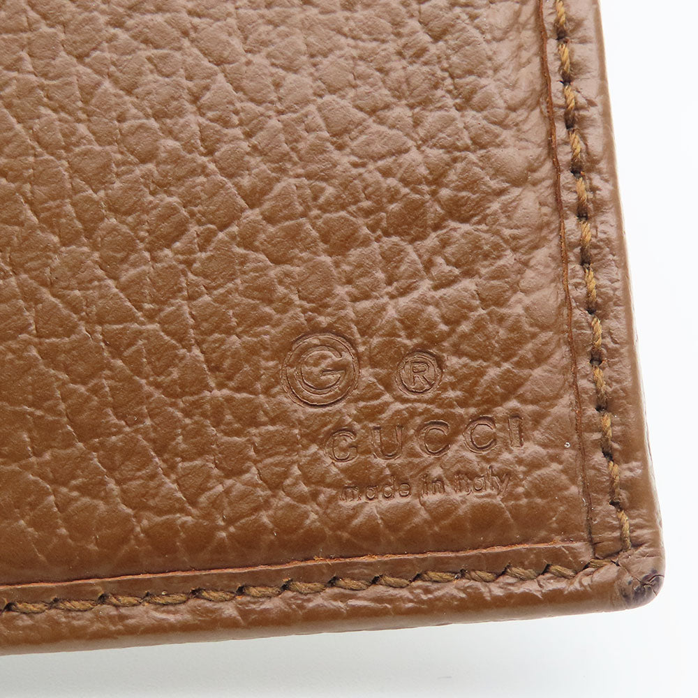 GUCCI Long Wallet Purse 346058 GG canvas, leather Brown Women Used