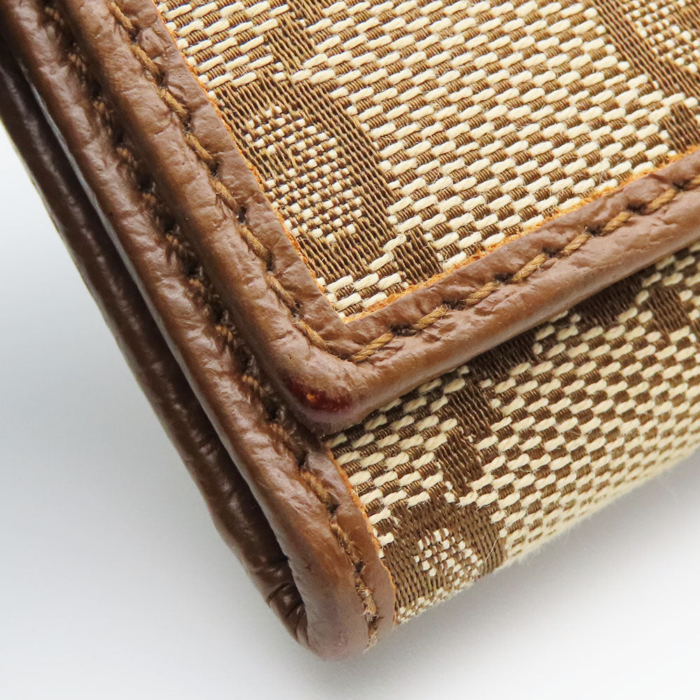 GUCCI Long Wallet Purse 346058 GG canvas, leather Brown Women Used