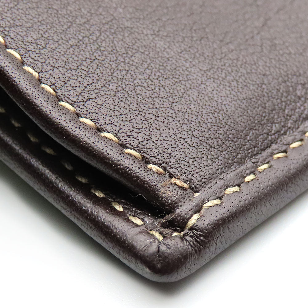 GUCCI Long Wallet Purse 245723 GG canvas, leather Brown Women Used