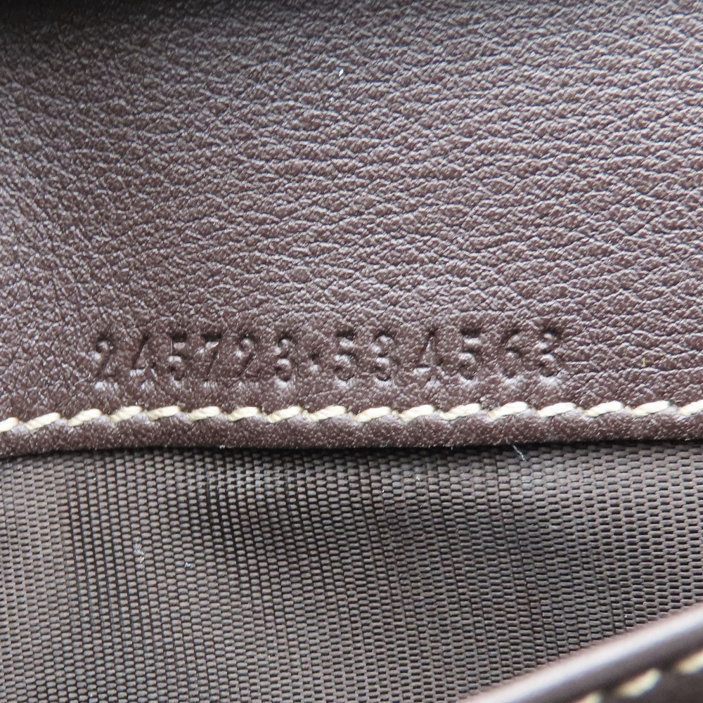 GUCCI Long Wallet Purse 245723 GG canvas, leather Brown Women Used