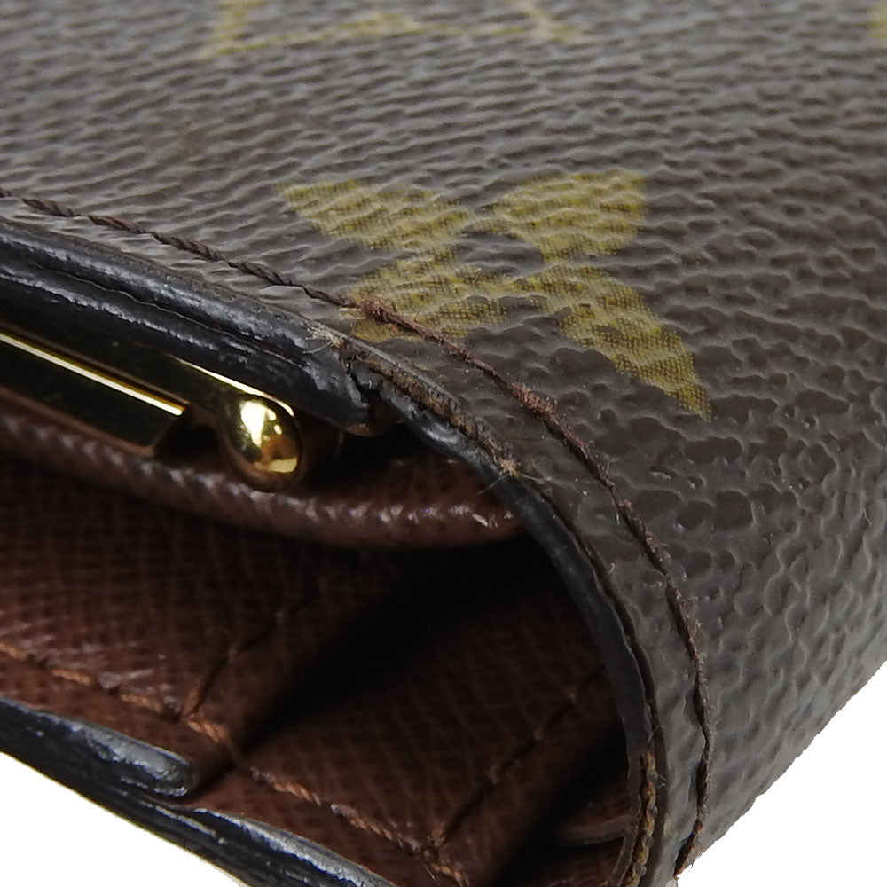 LOUIS VUITTON Bifold Wallet M61674 Monogram Brown Portefeuille Vienova Women Used