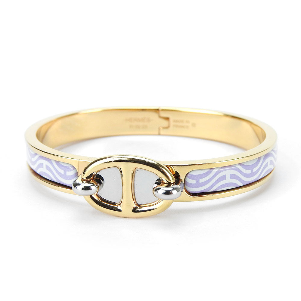 HERMES Bangle metal gold Chene Dunkle Mini Click Women Used
