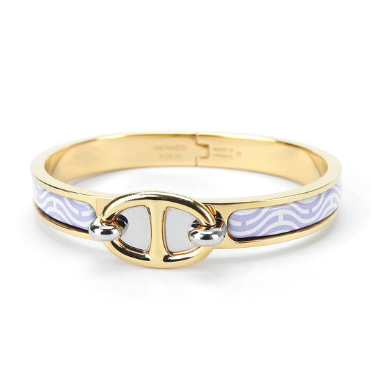 HERMES Bangle metal gold Chene Dunkle Mini Click Women Used