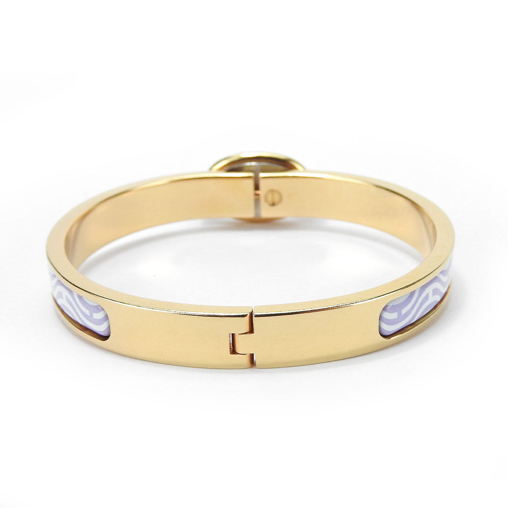 HERMES Bangle metal gold Chene Dunkle Mini Click Women Used