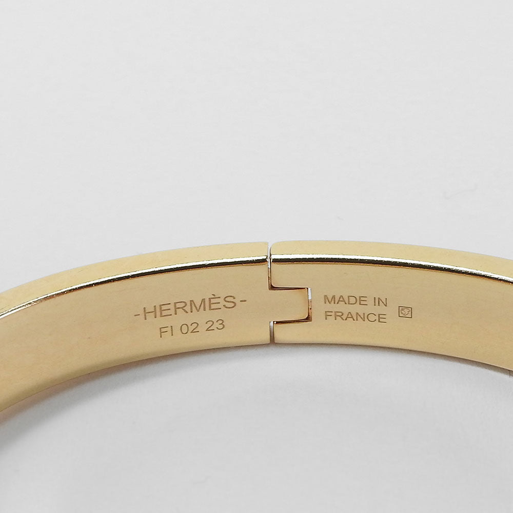 HERMES Bangle metal gold Chene Dunkle Mini Click Women Used