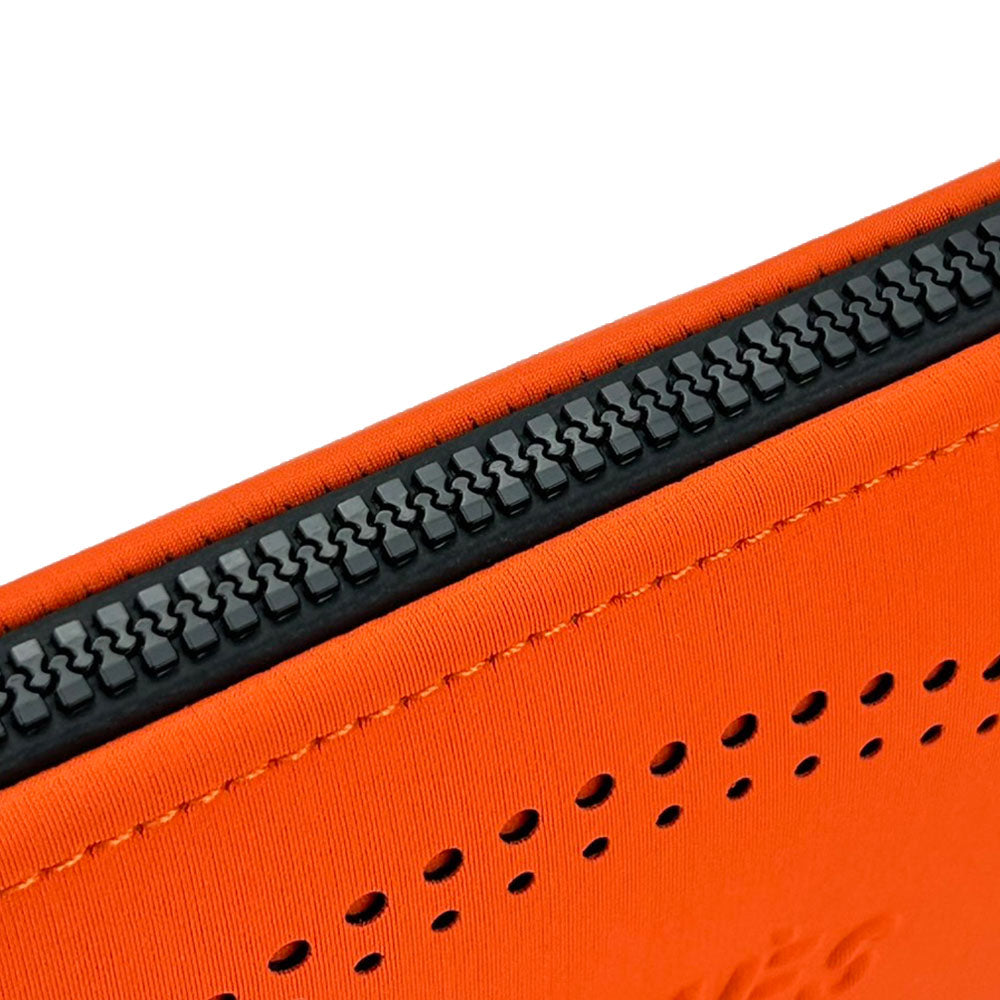 HERMES Pouch Polyamide elastane Orange Neoban Wave MM unisex(Unisex) Used