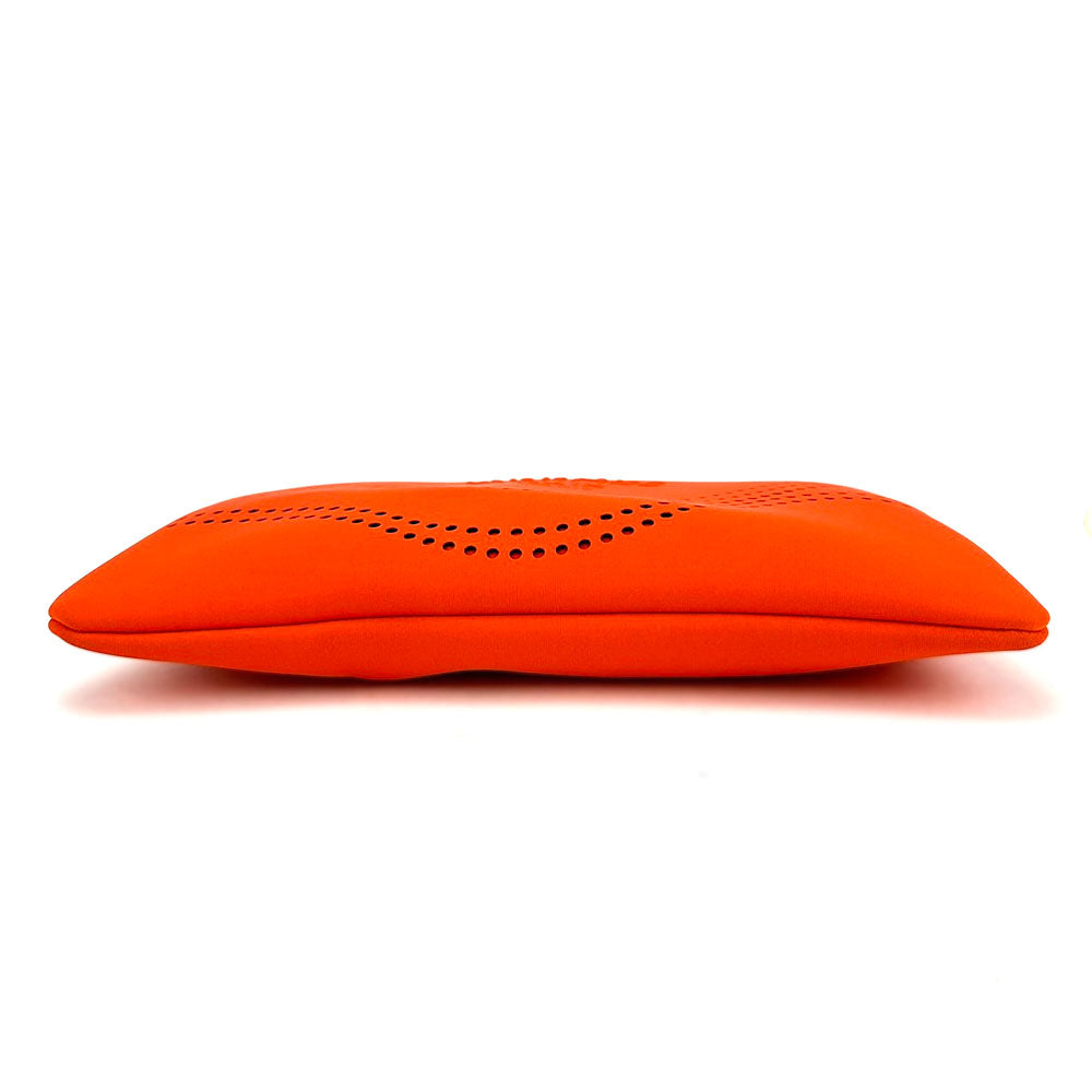 HERMES Pouch Polyamide elastane Orange Neoban Wave MM unisex(Unisex) Used