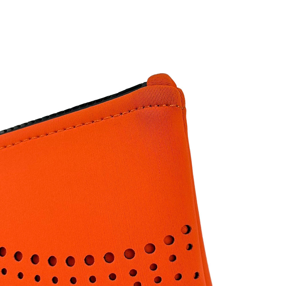 HERMES Pouch Polyamide elastane Orange Neoban Wave MM unisex(Unisex) Used