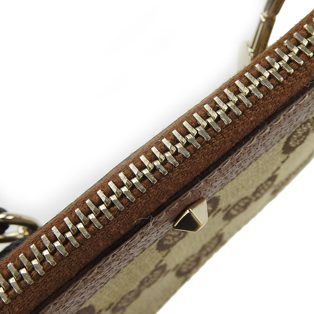 GUCCI Coin case 120971 GG canvas Brown