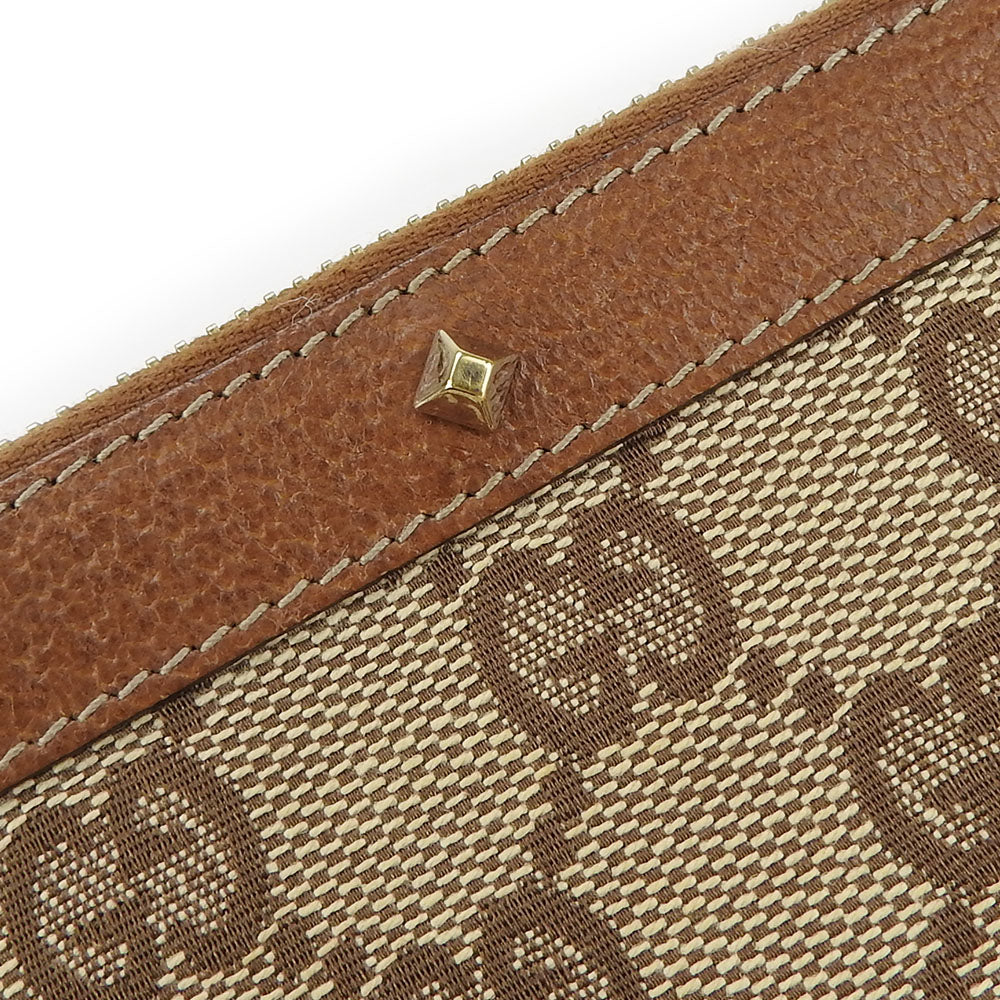 GUCCI Coin case 120971 GG canvas Brown