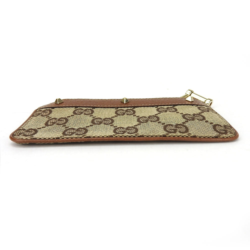 GUCCI Coin case 120971 GG canvas Brown