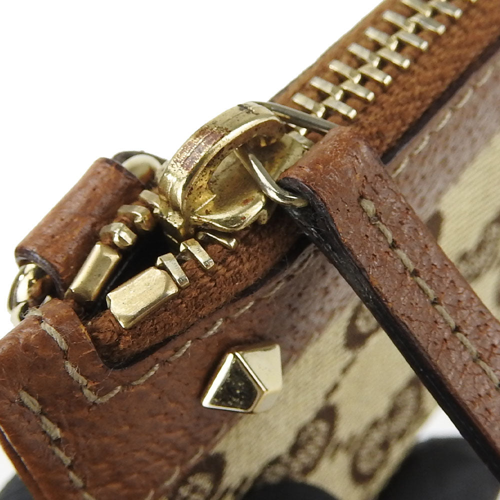 GUCCI Coin case 120971 GG canvas Brown