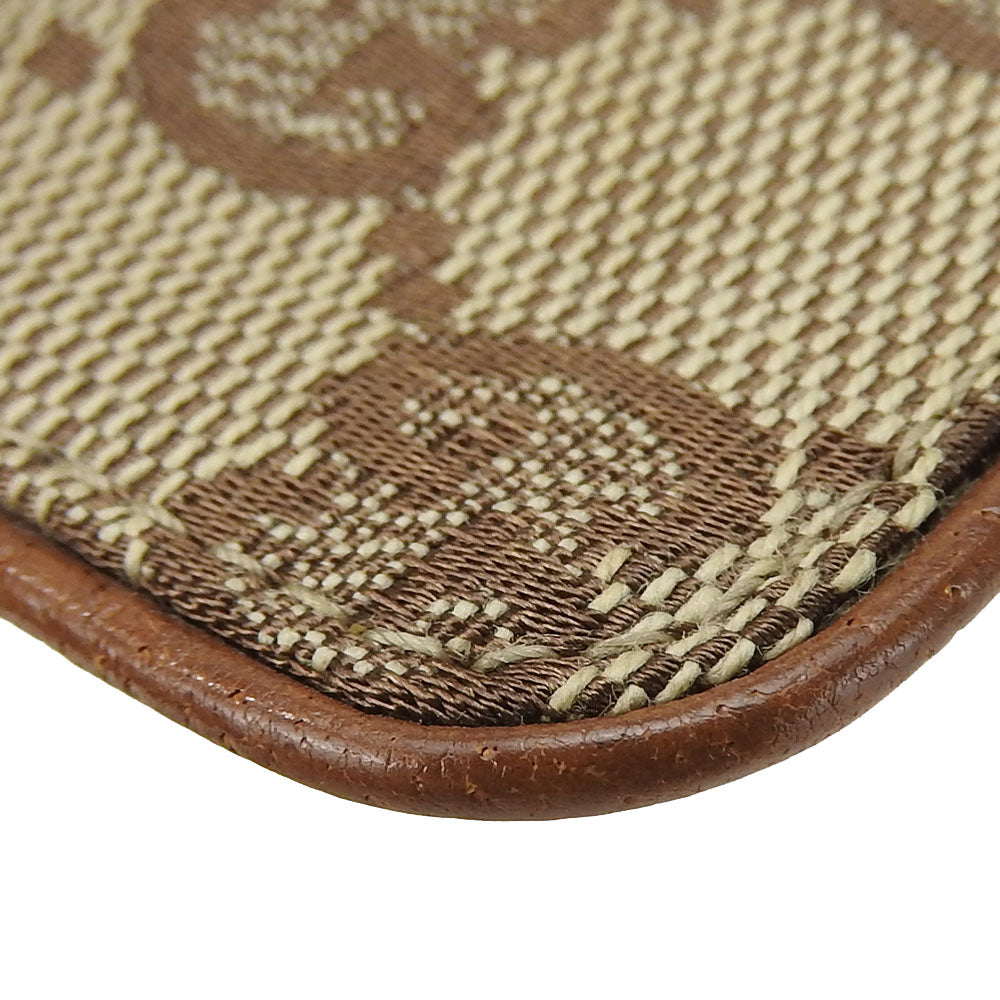 GUCCI Coin case 120971 GG canvas Brown