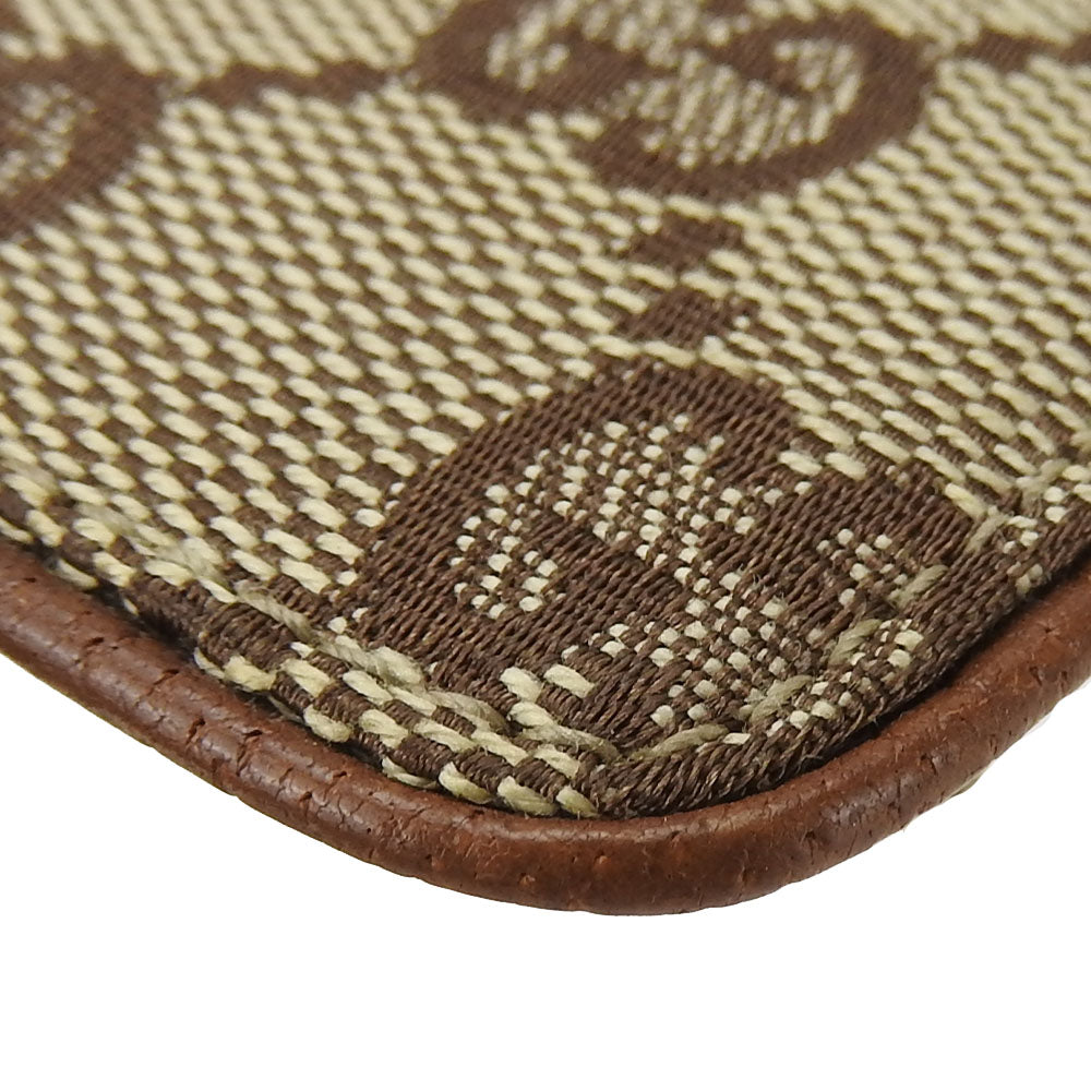 GUCCI Coin case 120971 GG canvas Brown