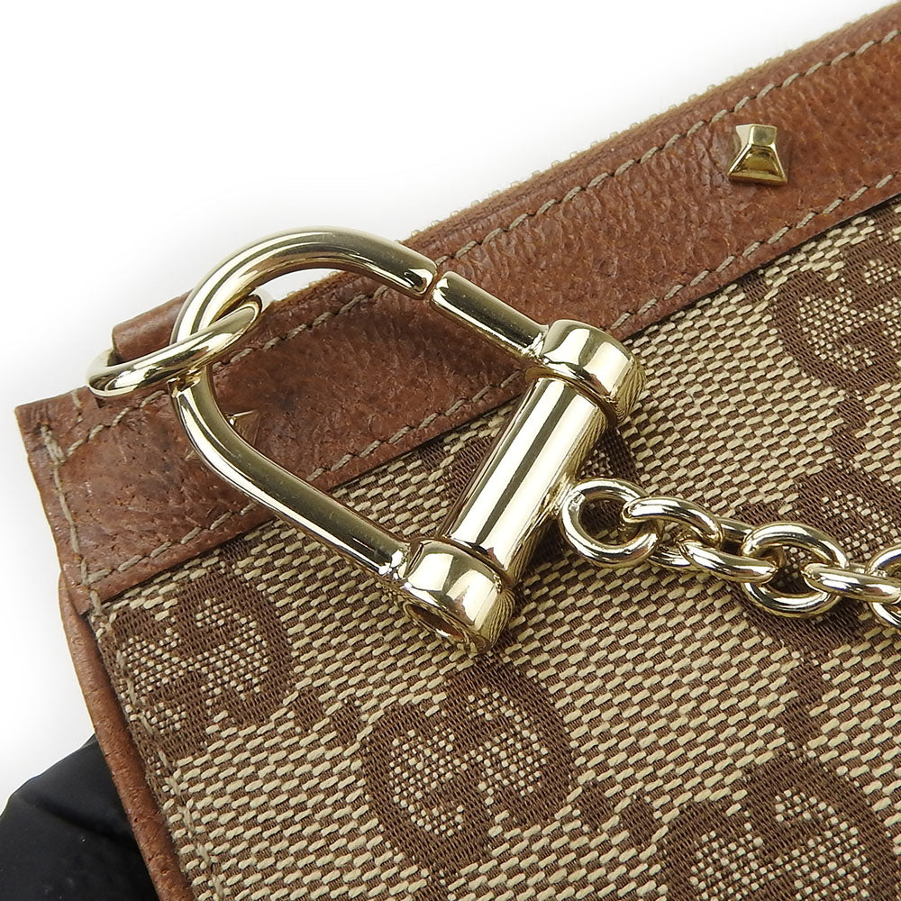 GUCCI Coin case 120971 GG canvas Brown