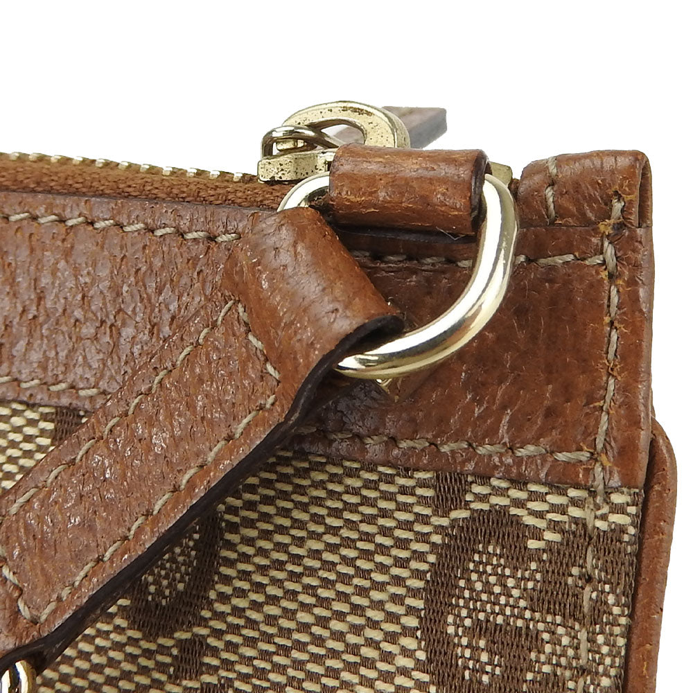 GUCCI Coin case 120971 GG canvas Brown