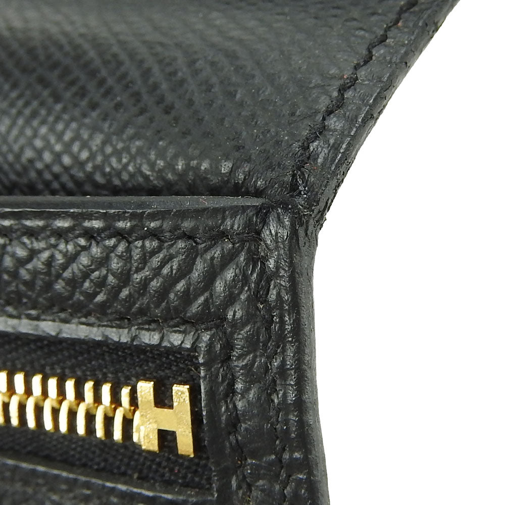 HERMES Long Wallet Purse Epsom black Beansufla