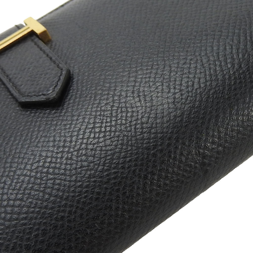 HERMES Long Wallet Purse Epsom black Beansufla