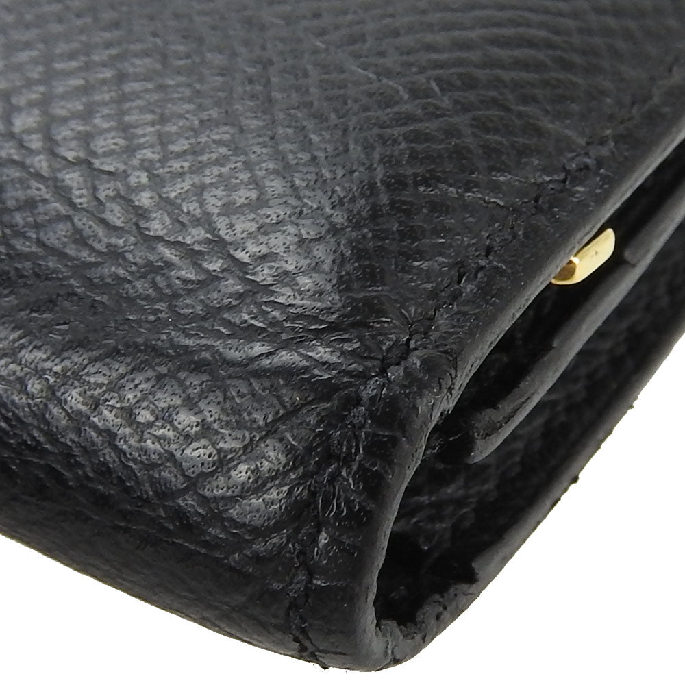 HERMES Long Wallet Purse Epsom black Beansufla