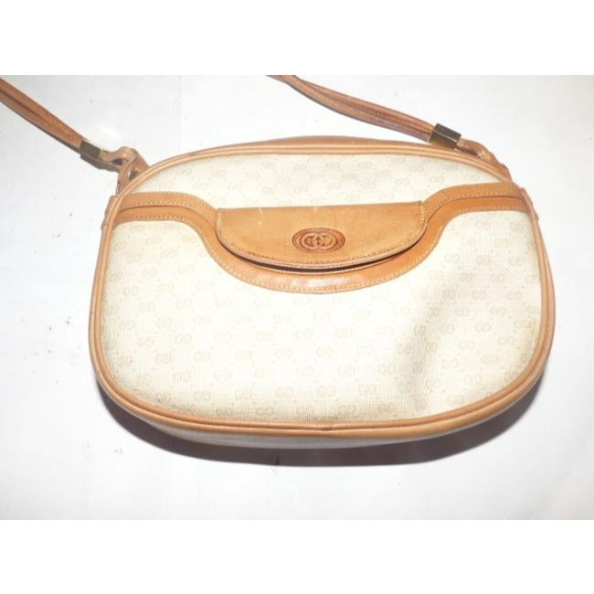 Gucci Supreme Shoulder Micro Guccissima Print Dual Strap Brown Leather And Gg Leather Cross Body