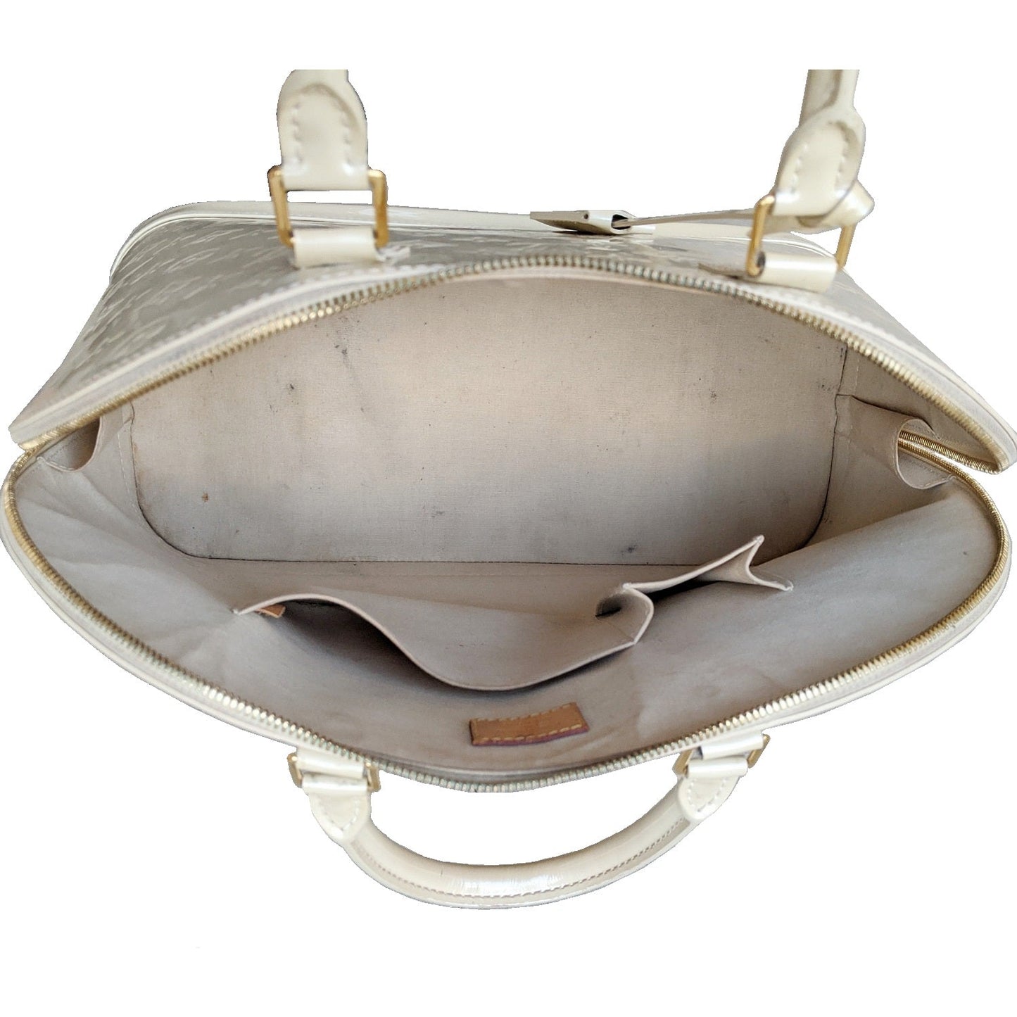 Louis Vuitton Dune Monogram Vernis Alma GM Handbag Satchel